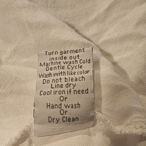 Tasha Polizzi White Embroidered Pintuck Lace Boho Tunic Blouse S - Picture 14 of 14